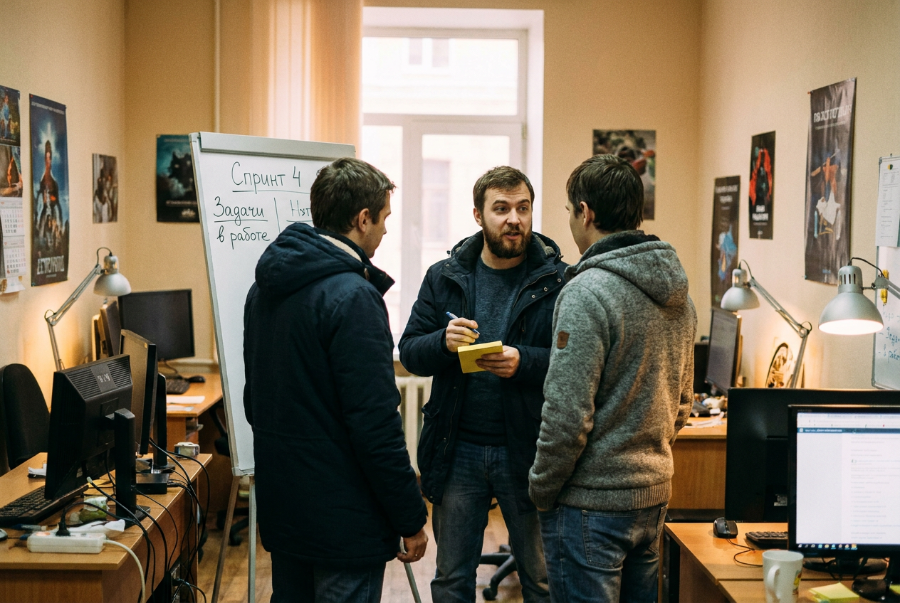 Ежедневный Scrum-митинг в ИТ-команде