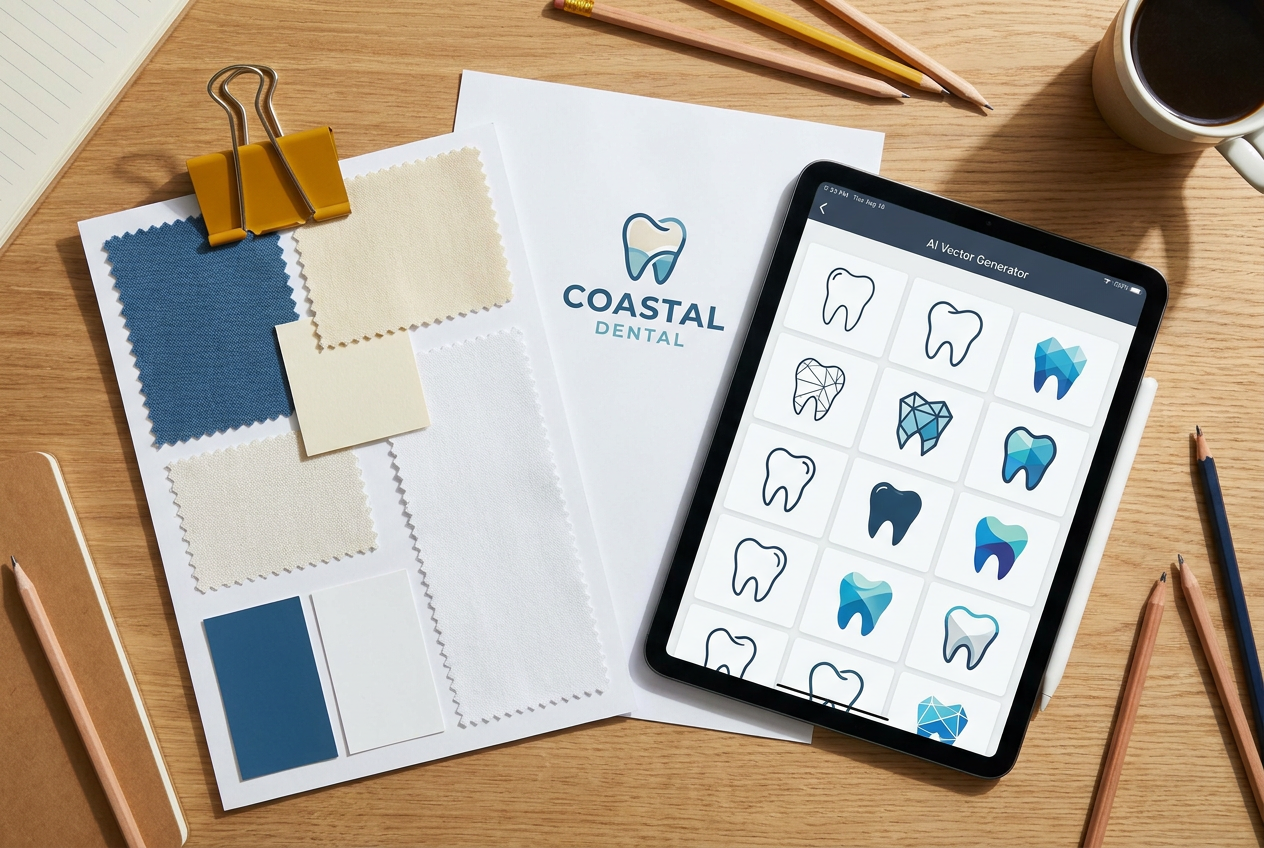 Мудборд со стилями и референсами для генерации иконок в Recraft